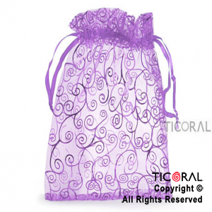 BOLSA ORGANZA LILA 20X25 ARABESCO HS3973-4 x 1